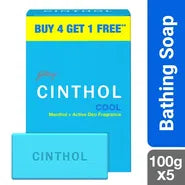 Cinthol Cool Bath Soap 5X100 g (Buy 4 Get 1 Free)