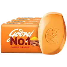 Godrej No.1 Sandal and Turmeric Bathing Soap 4X150 g (Pack of 4)