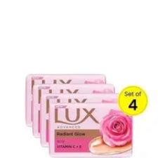 Lux Glow Lush Rose Soap 4X39 g (Pack Of 4)