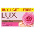 Lux Radiant Glow Rose and Vitamin C+ E Soap 5X100 g (Buy 4 get 1 Free)