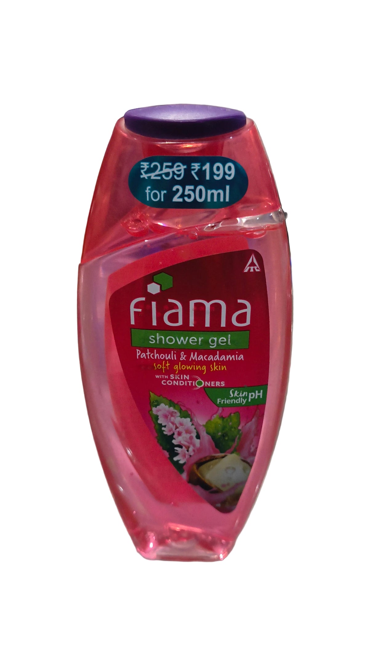 Fiama shower gel patchouli & macadamia soft glowing skin body wash 250ml