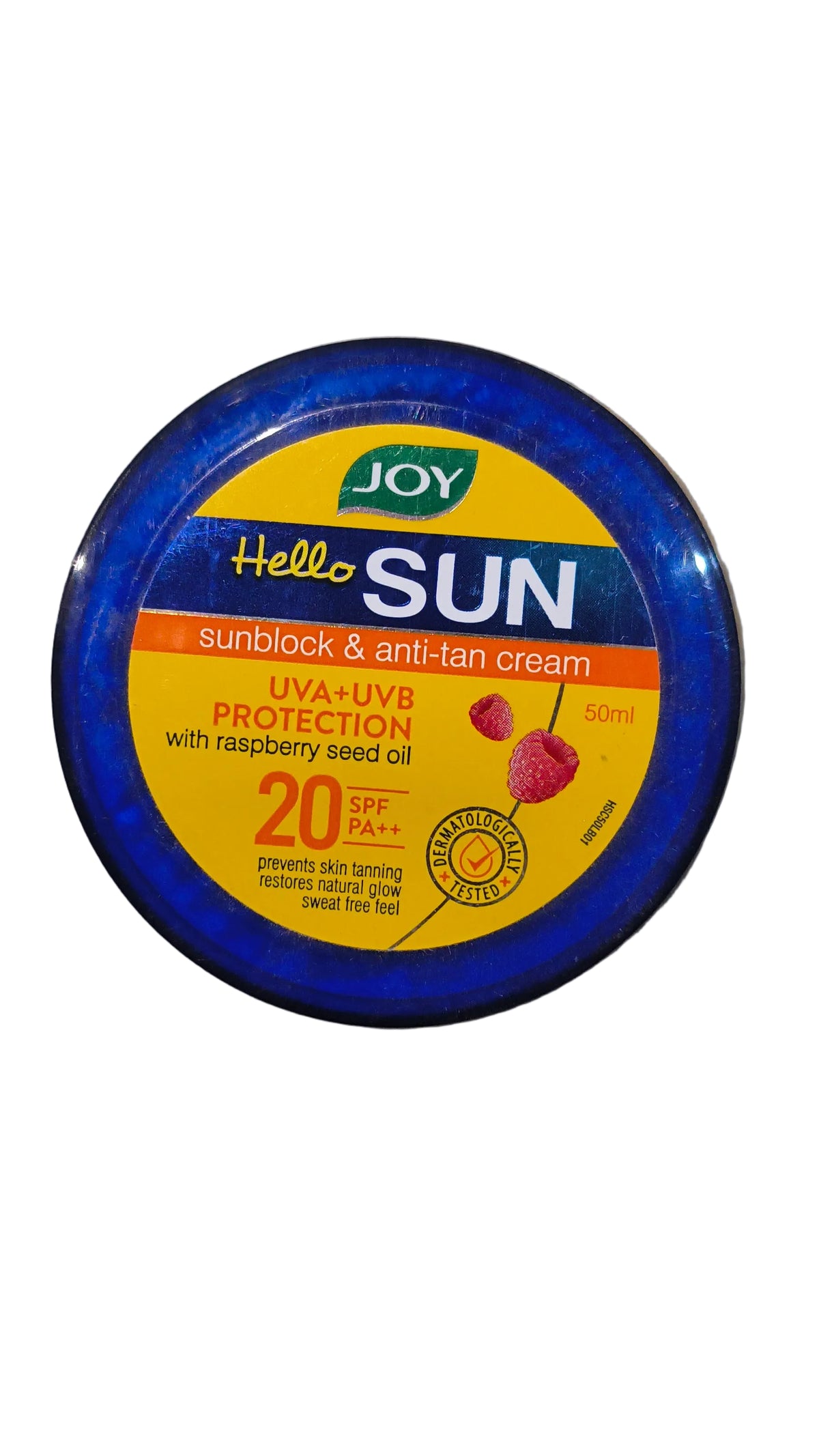 Joy hello sun sunblock & anti-tan cream 50ml