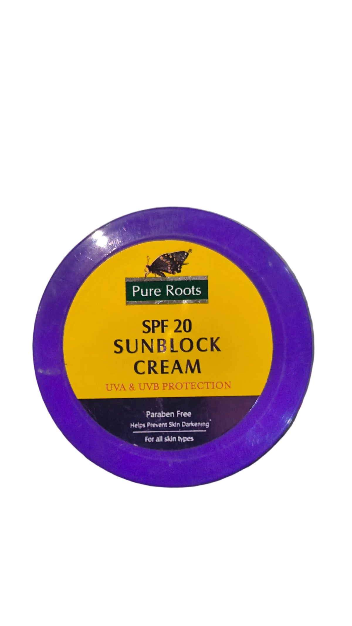 Pure Roots SPF 20 sunblock cream 50ml