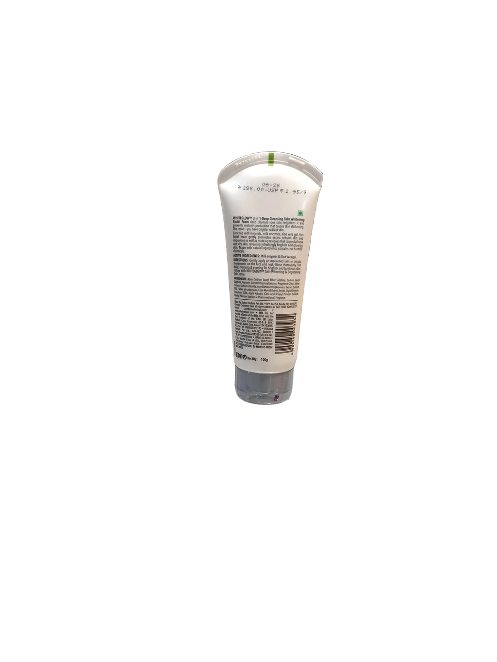 Aloevera White Lotus Deep Cleansing Skin Brightening Facial Foam 100gm